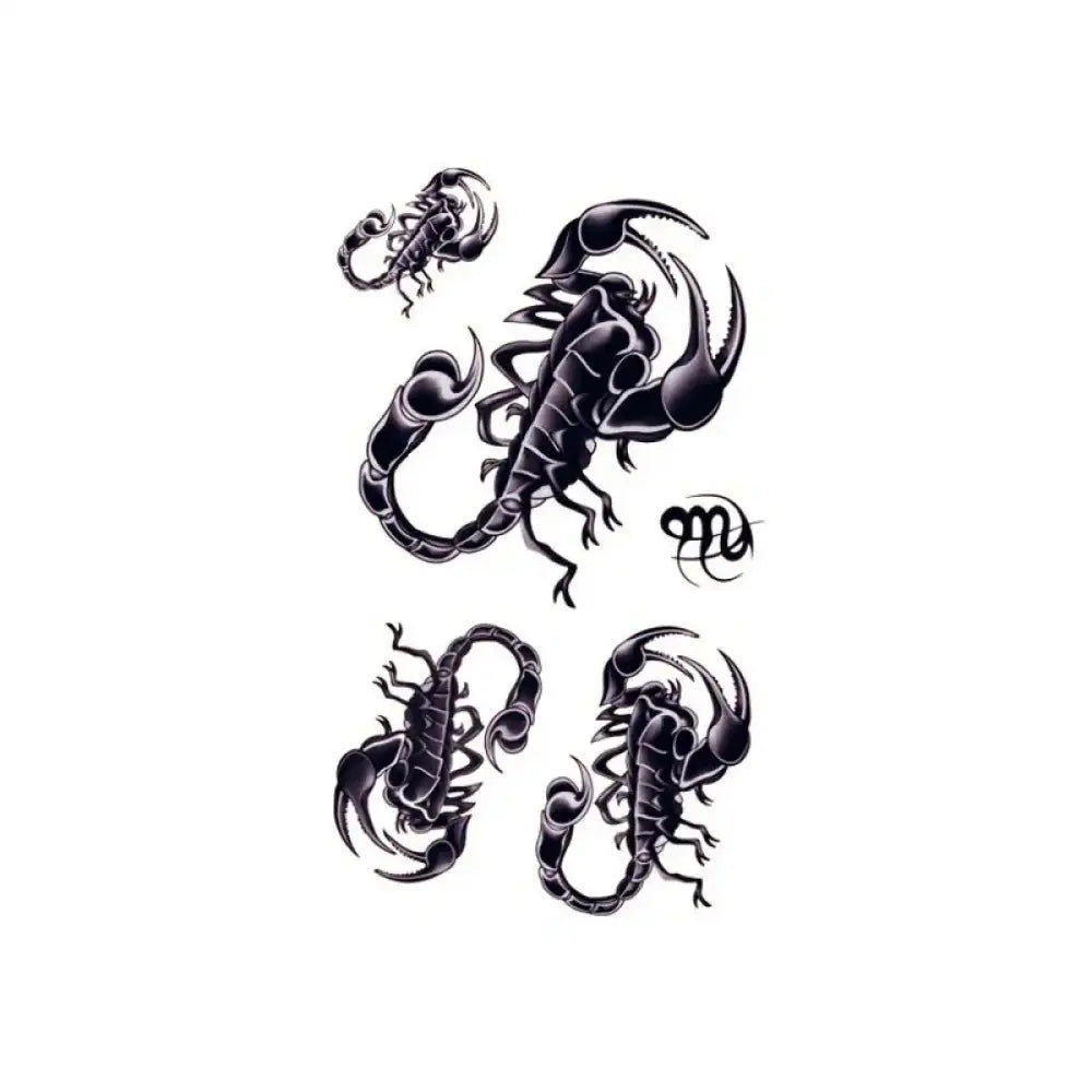 Assortment of black scorpion tattoo designs in Scorpio Bundle