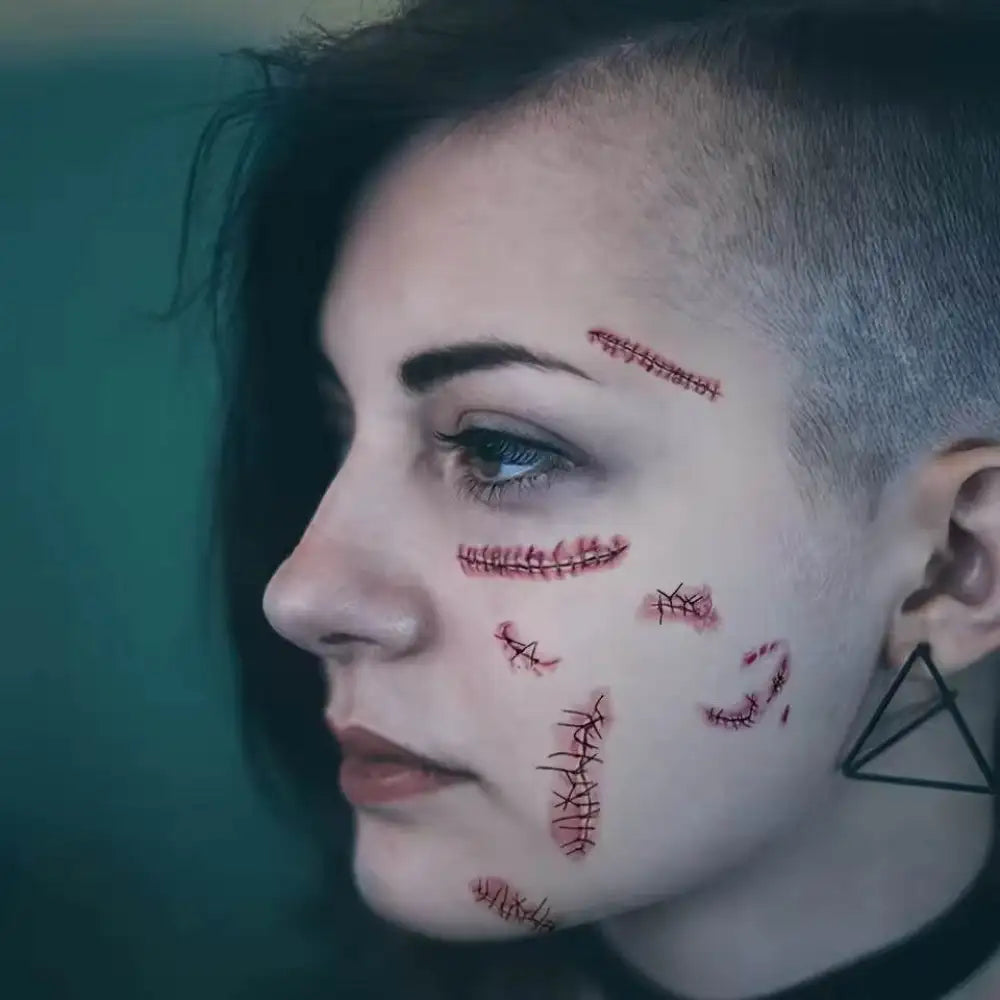 Halloween Terror Wound Tattoo - Temporary - Jattoo