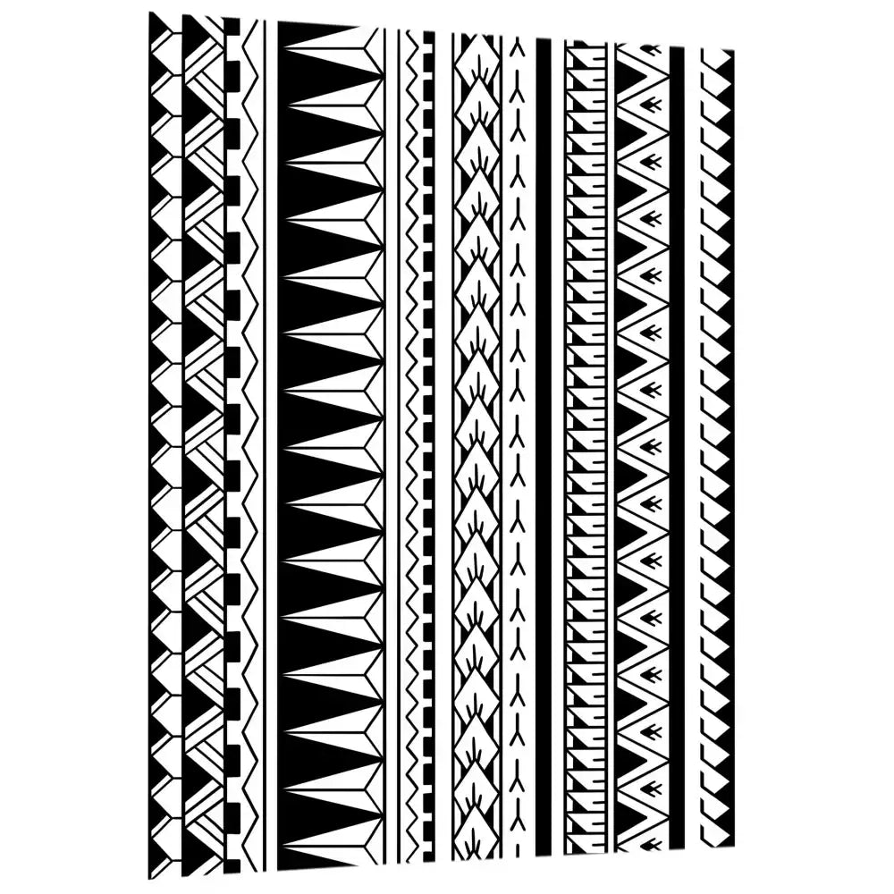 Black and white Samoan totem arm tattoo sticker sleeve design