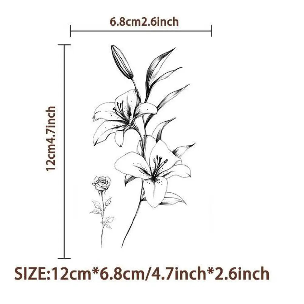 Wrist Temporary Tattoo Stickers- 6.8*12cm - Jattoo