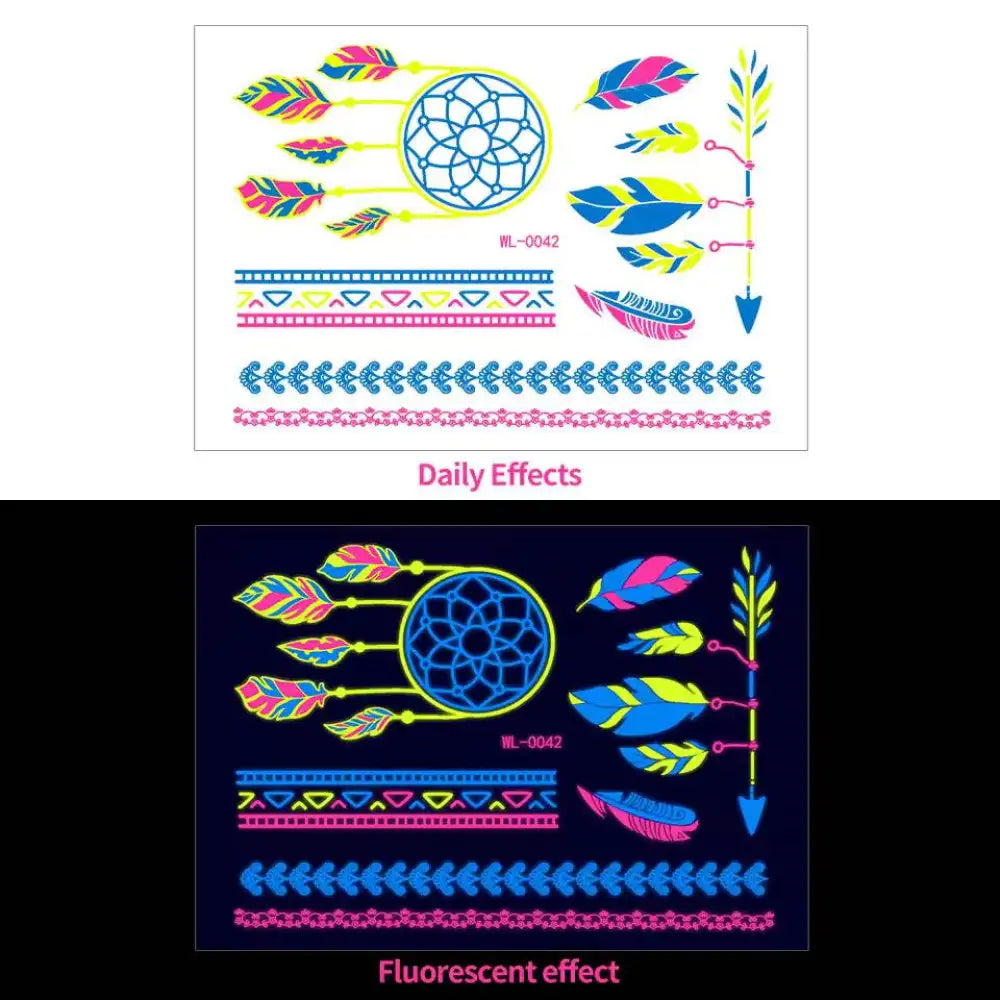 Dark Graffiti - Fluorescent Tattoos  - Jattoo