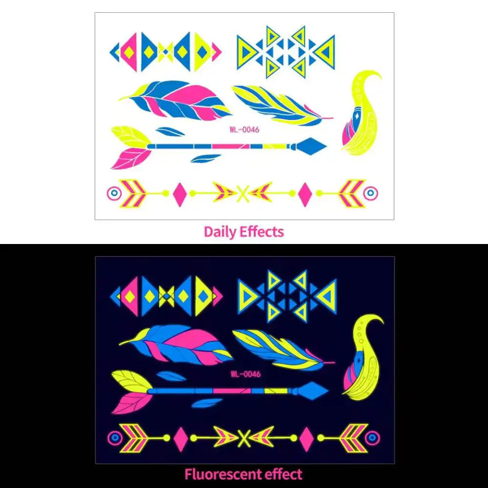 Dark Graffiti - Fluorescent Tattoos  - Jattoo