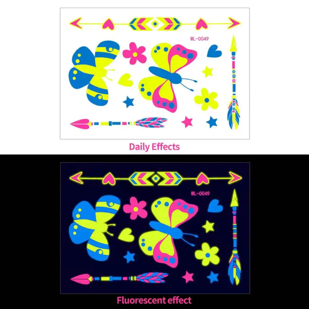 Dark Graffiti - Fluorescent Tattoos  - Jattoo