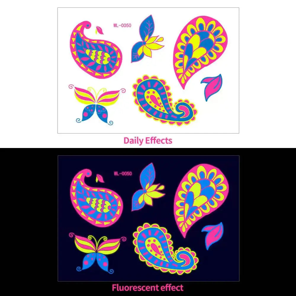 Dark Graffiti - Fluorescent Tattoos  - Jattoo