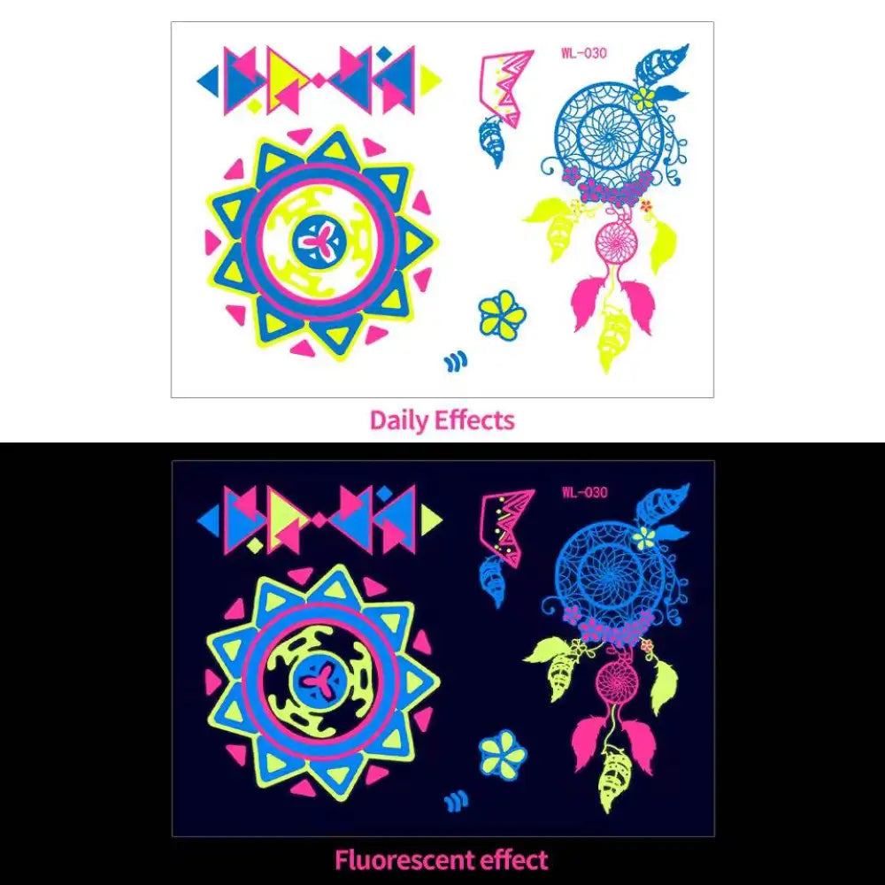 Dark Graffiti - Fluorescent Tattoos  - Jattoo