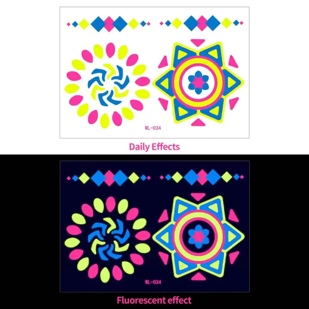 Dark Graffiti - Fluorescent Tattoos  - Jattoo