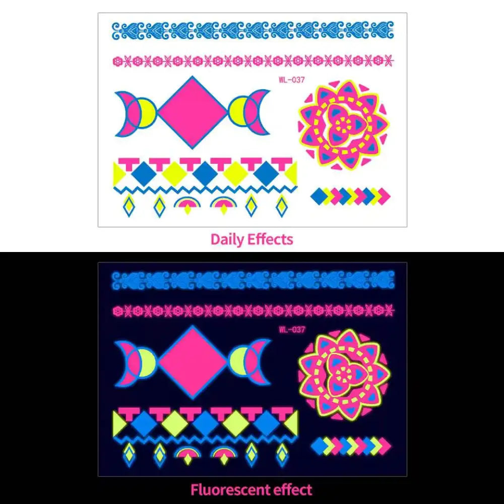 Dark Graffiti - Fluorescent Tattoos  - Jattoo