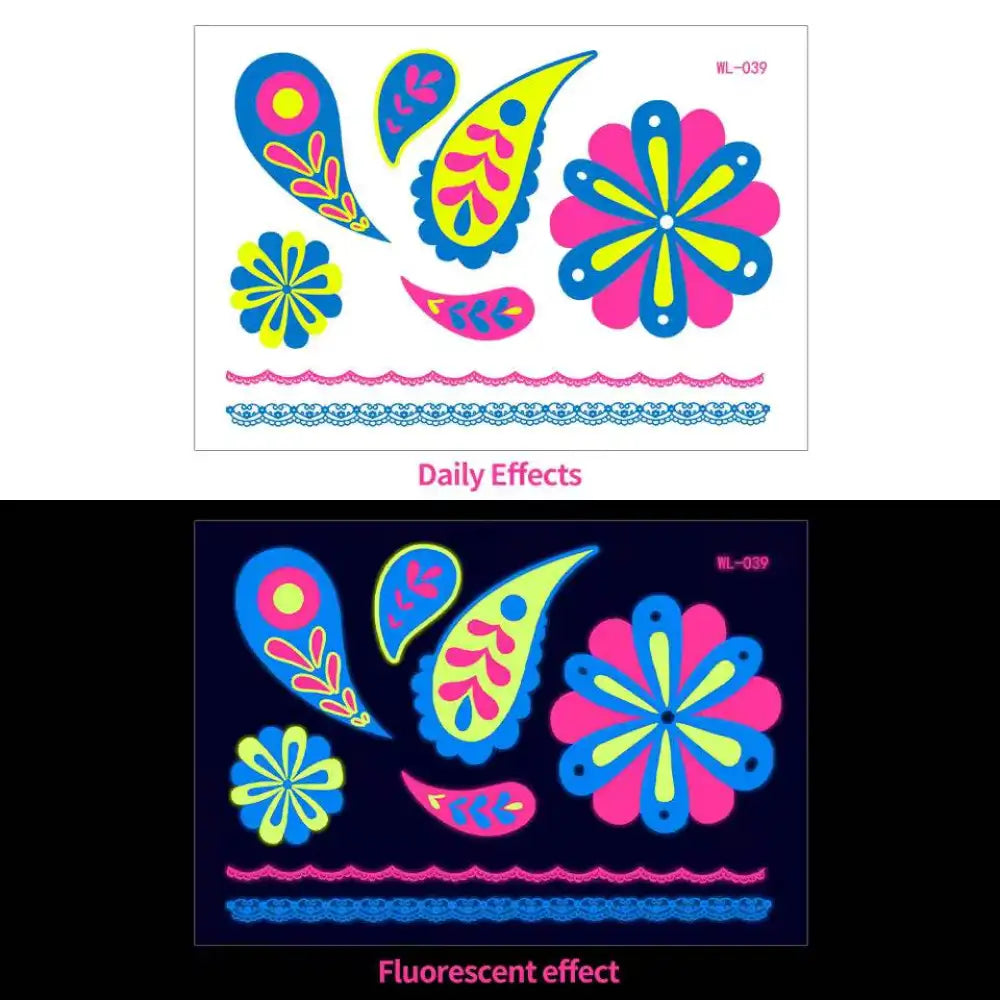 Dark Graffiti - Fluorescent Tattoos  - Jattoo