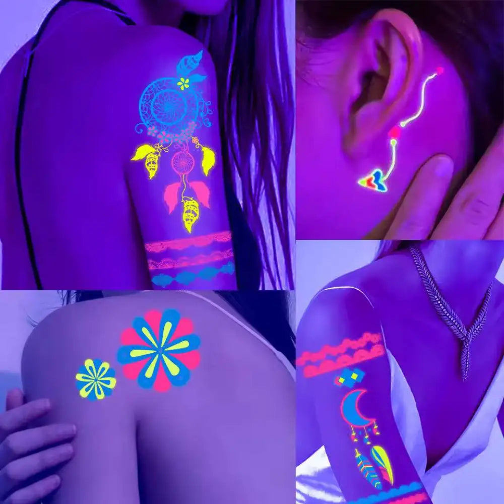 Dark Graffiti - Fluorescent Tattoos  - Jattoo