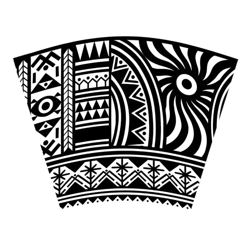 Polynesian arm wrap tattoo sticker with black tribal design for arm or leg