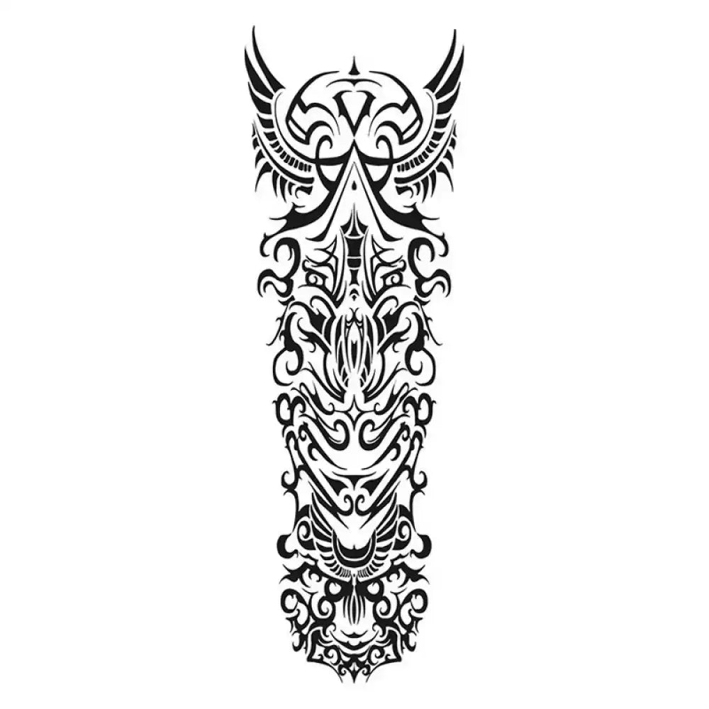 Black tribal full arm tattoo design from Mark of the Wargod