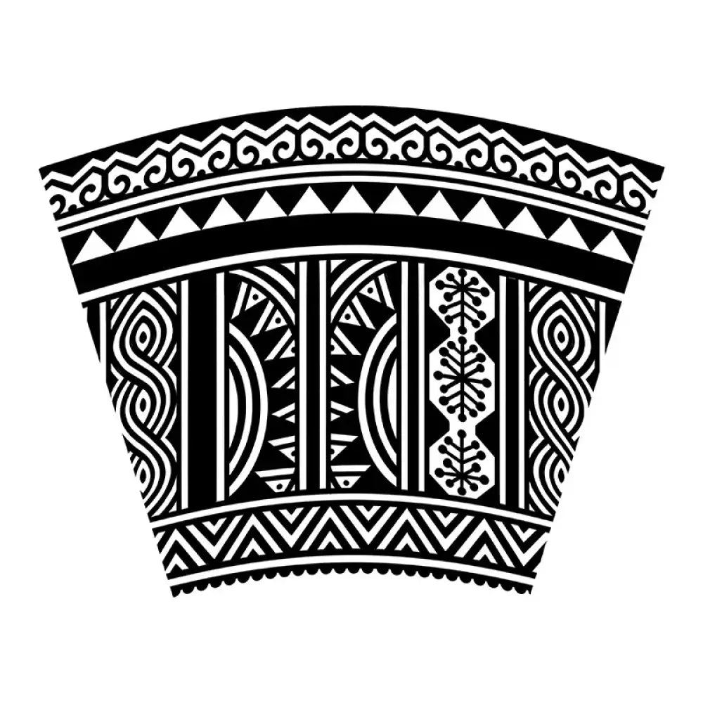 Black and white Polynesian sleeve tattoo sticker for armband