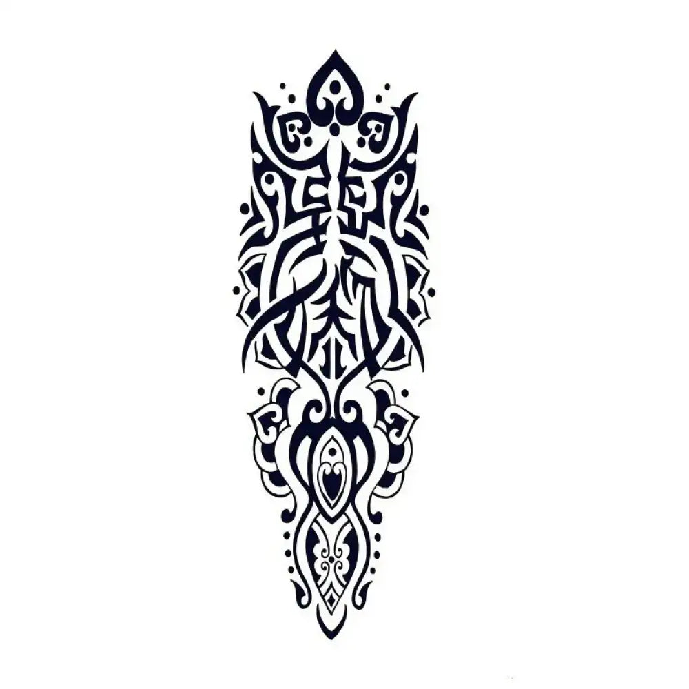 Black tribal totem sleeve 2 tattoo sticker design
