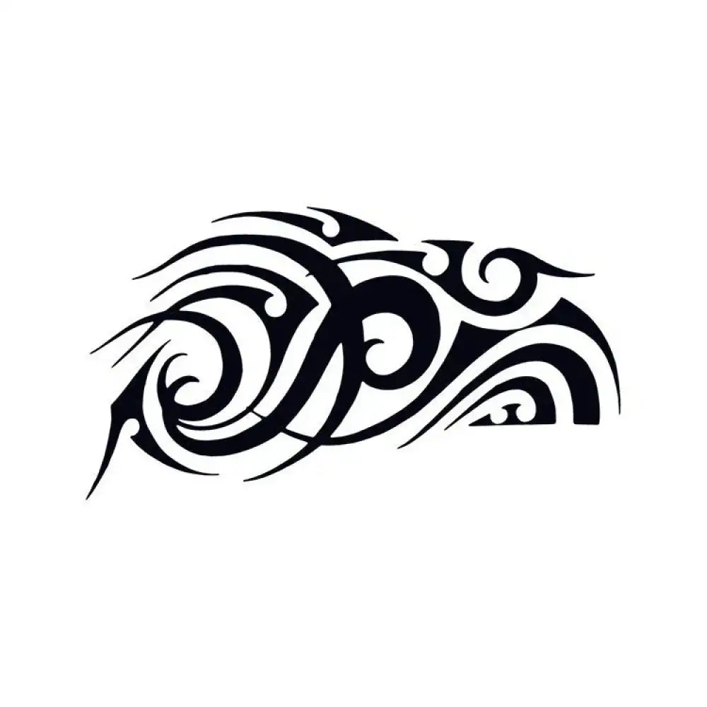 Black totem pattern tribal tattoo sticker design